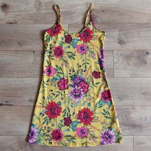 Golden floral dress